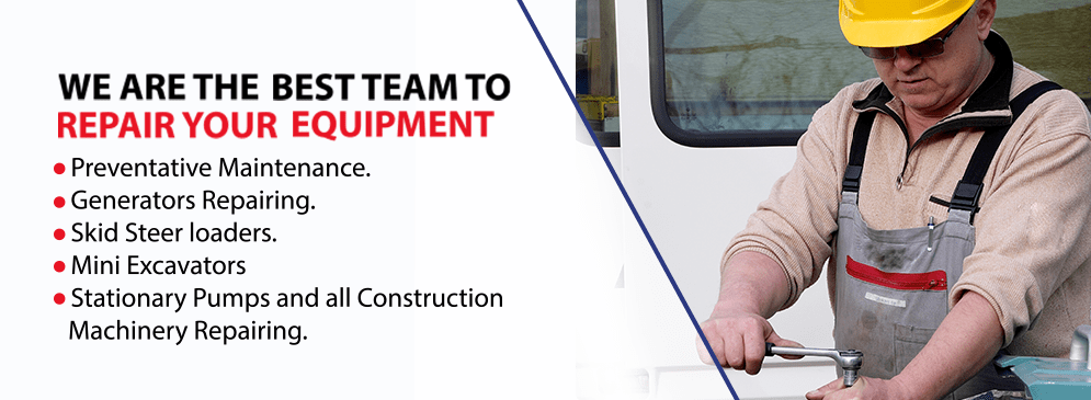 Construction machinery repair advertisement