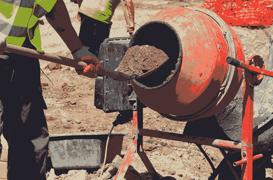 portable concrete mixer