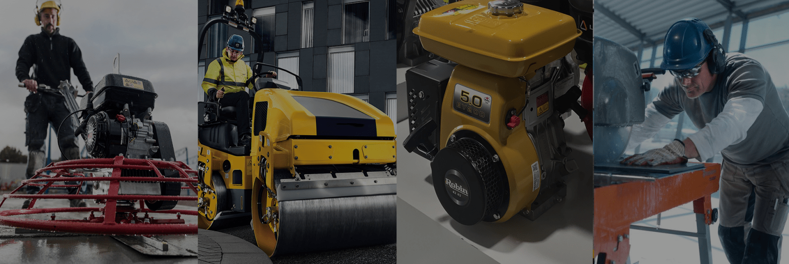 Heavy-duty construction equipment and workers in action