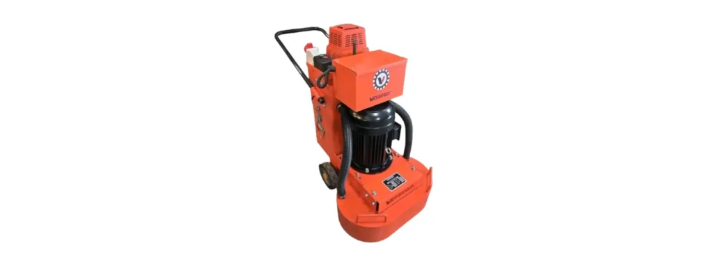 Heavy-duty commercial floor grinding machine for leveling concrete and removing old coatings on construction sites.