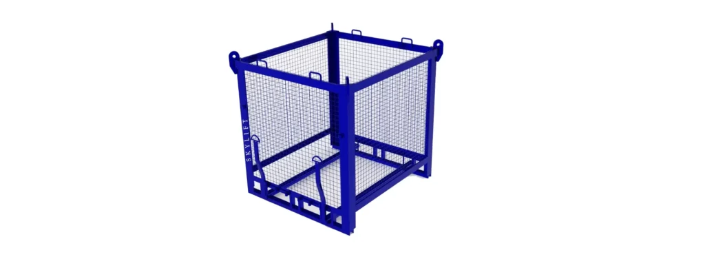 Skylift Material Lifting Cage - Blue steel SKYLIFT Material Lifting Cage with mesh panels