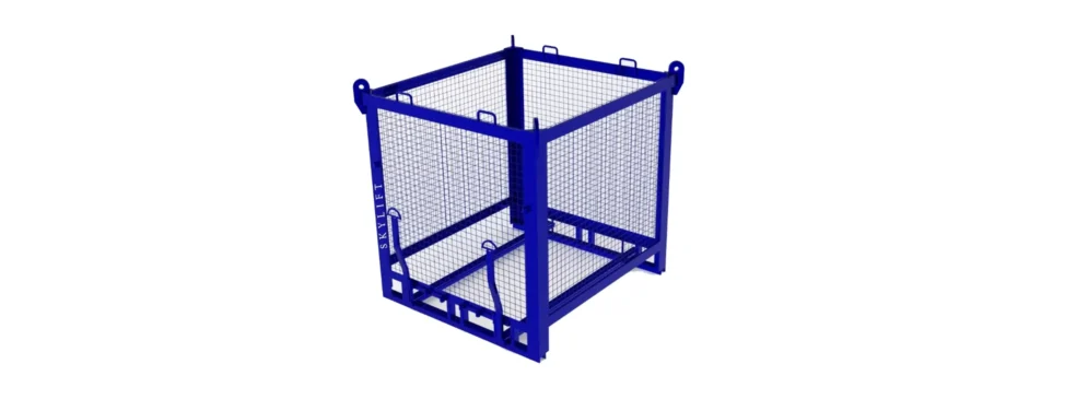Skylift Material Lifting Cage - Blue steel SKYLIFT Material Lifting Cage with mesh panels